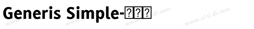 Generis Simple字体转换